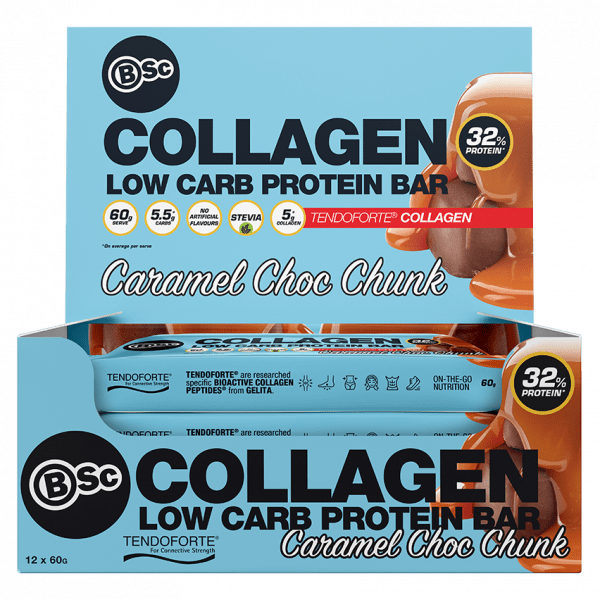 Body Science BSc Collagen Low Carb Protein Bar (Box of 12)  3 Flavours