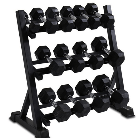 3 Tier Dumbbell Rack - Holds 9-10 Pairs | 300kg Capacity