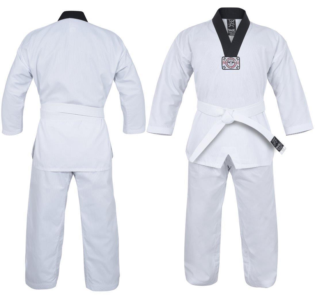 Yamasaki Ribbed Taekwondo Uniform | White [8oz] - Fitness Hero Brand new